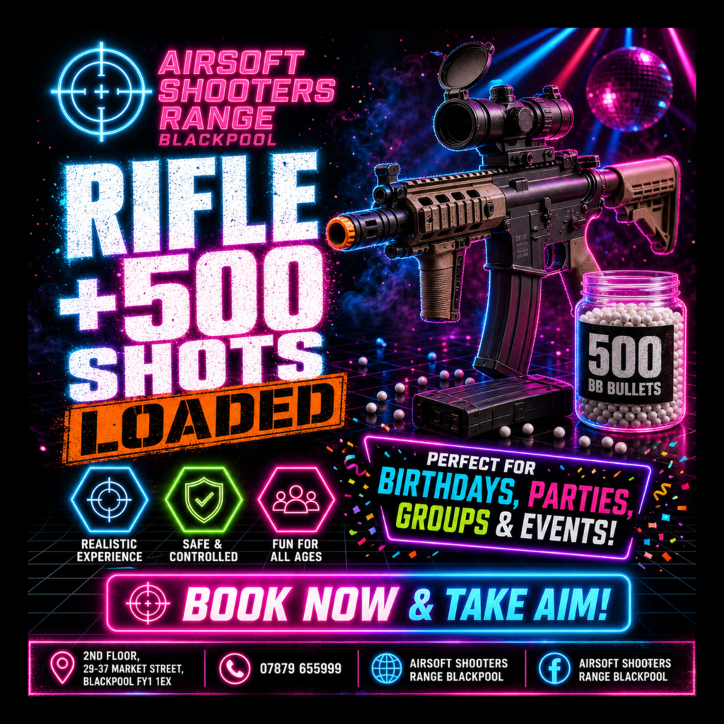 Airsoft shooting range in Blackpool